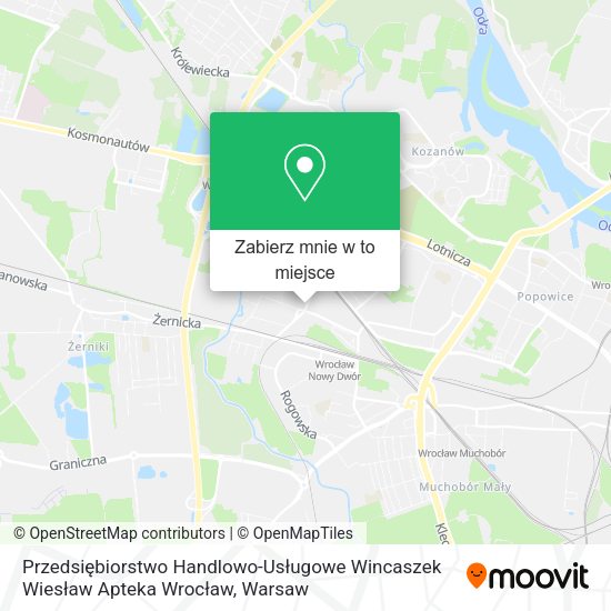 Mapa Przedsiębiorstwo Handlowo-Usługowe Wincaszek Wiesław Apteka Wrocław