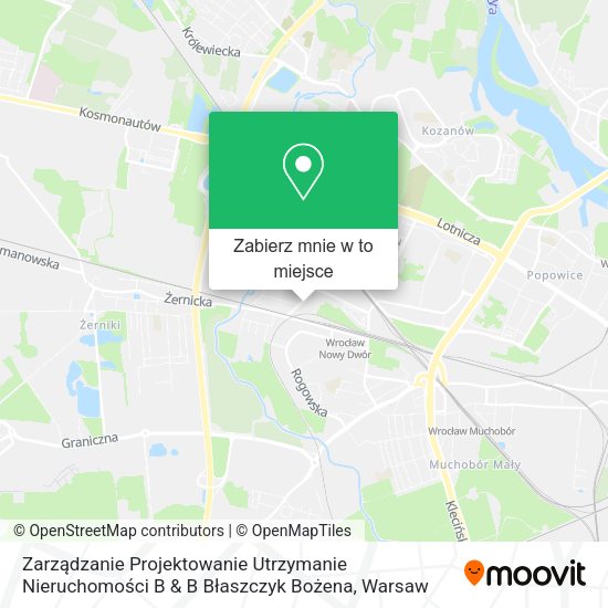 Mapa Zarządzanie Projektowanie Utrzymanie Nieruchomości B & B Błaszczyk Bożena