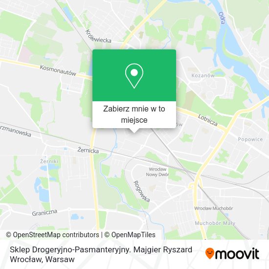 Mapa Sklep Drogeryjno-Pasmanteryjny. Majgier Ryszard Wrocław