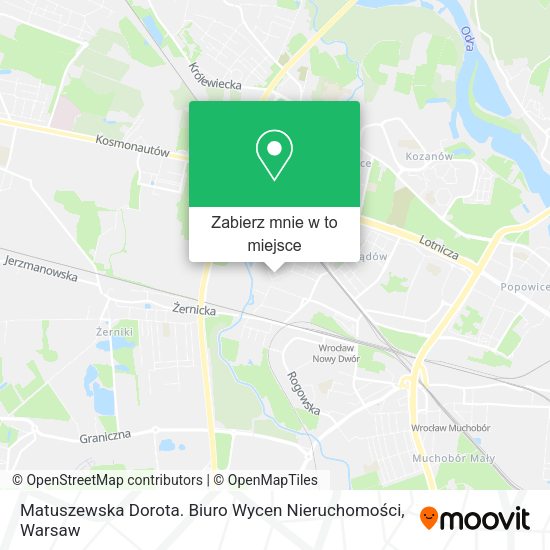 Mapa Matuszewska Dorota. Biuro Wycen Nieruchomości