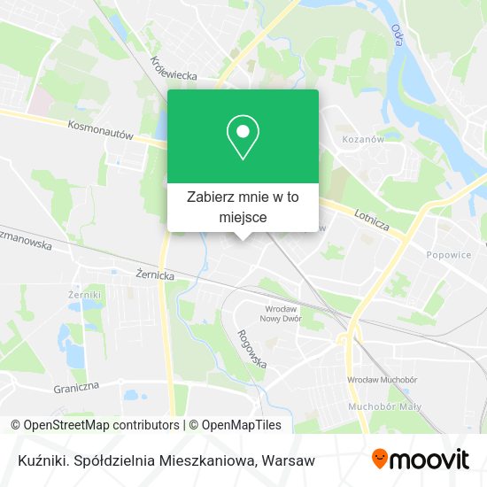 Mapa Kuźniki. Spółdzielnia Mieszkaniowa