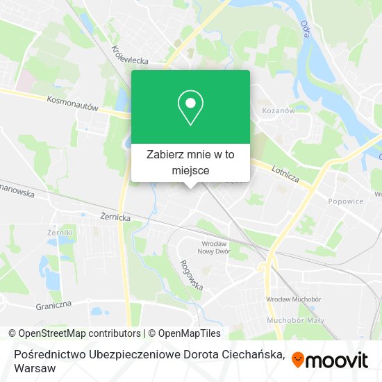 Mapa Pośrednictwo Ubezpieczeniowe Dorota Ciechańska