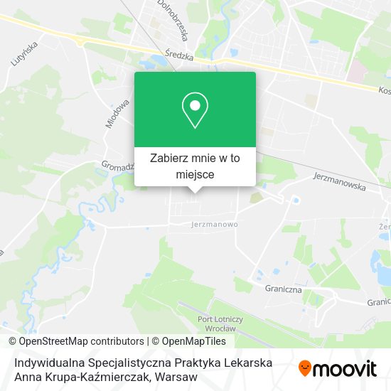 Mapa Indywidualna Specjalistyczna Praktyka Lekarska Anna Krupa-Kaźmierczak