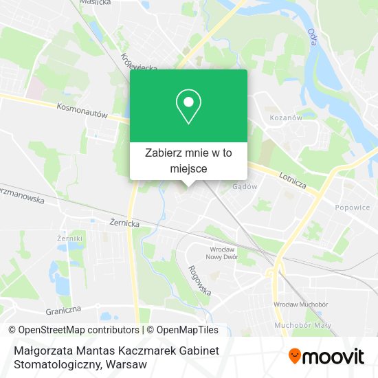 Mapa Małgorzata Mantas Kaczmarek Gabinet Stomatologiczny