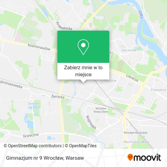 Mapa Gimnazjum nr 9 Wrocław