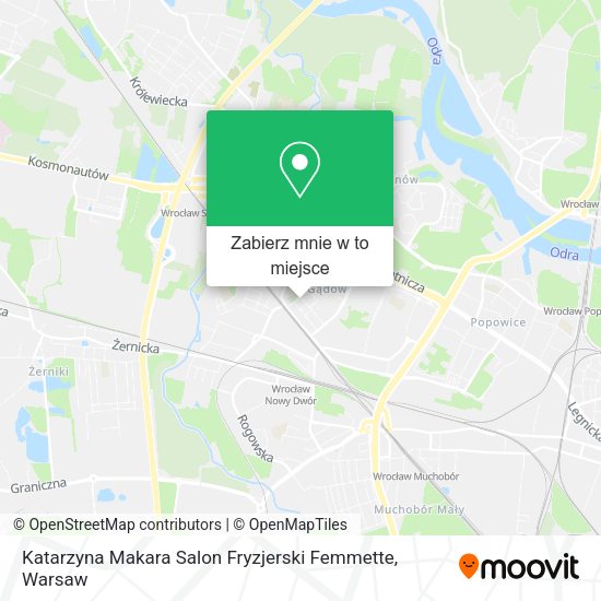 Mapa Katarzyna Makara Salon Fryzjerski Femmette