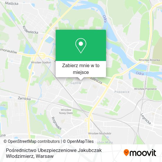 Mapa Pośrednictwo Ubezpieczeniowe Jakubczak Włodzimierz