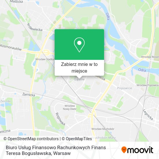 Mapa Biuro Usług Finansowo Rachunkowych Finans Teresa Bogusławska