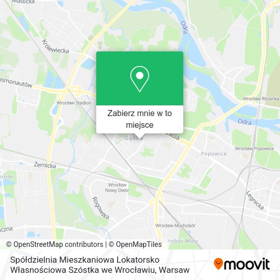 Mapa Spółdzielnia Mieszkaniowa Lokatorsko Własnościowa Szóstka we Wrocławiu