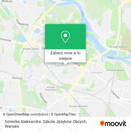 Mapa Górecka Aleksandra. Szkoła Języków Obcych