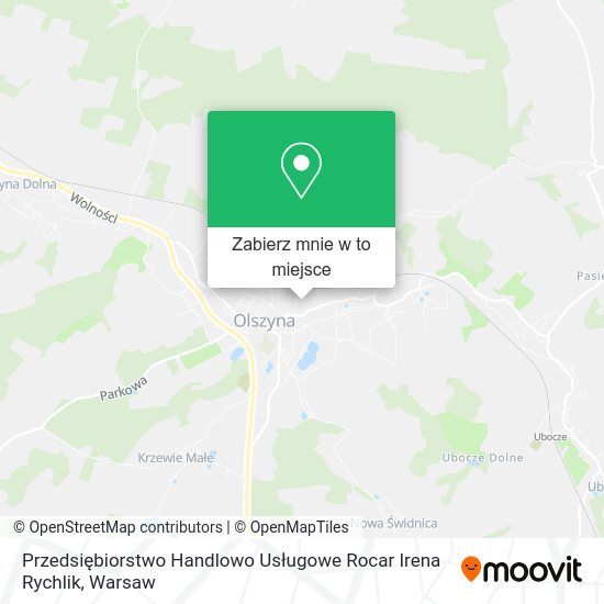 Mapa Przedsiębiorstwo Handlowo Usługowe Rocar Irena Rychlik