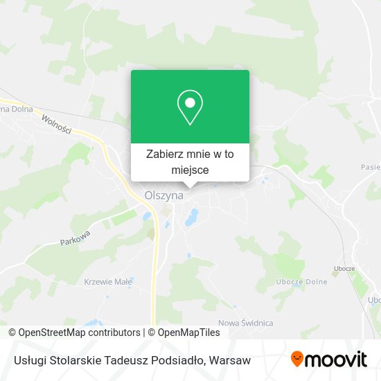 Mapa Usługi Stolarskie Tadeusz Podsiadło