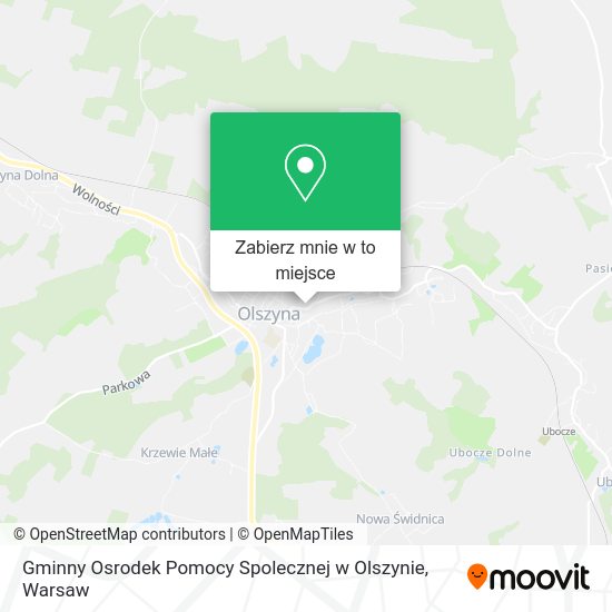 Mapa Gminny Osrodek Pomocy Spolecznej w Olszynie