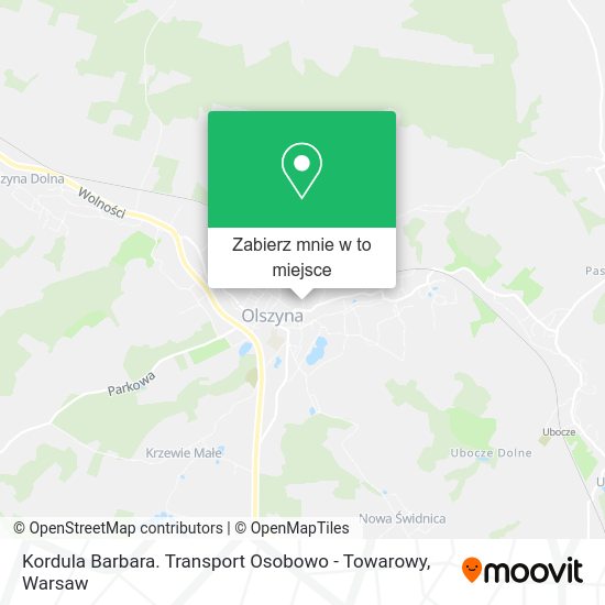 Mapa Kordula Barbara. Transport Osobowo - Towarowy