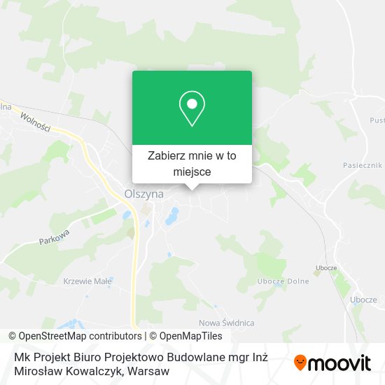 Mapa Mk Projekt Biuro Projektowo Budowlane mgr Inż Mirosław Kowalczyk