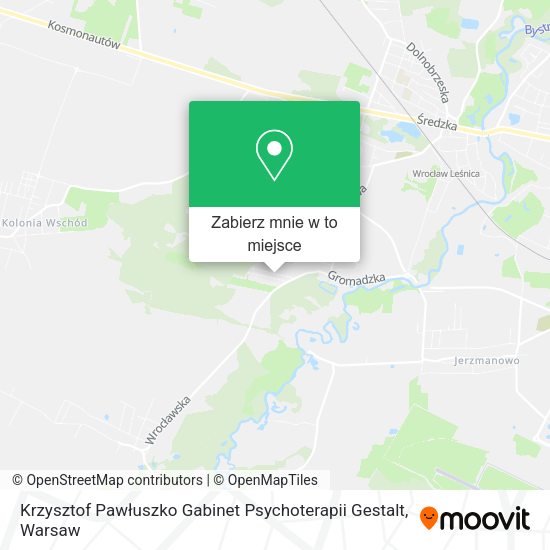 Mapa Krzysztof Pawłuszko Gabinet Psychoterapii Gestalt