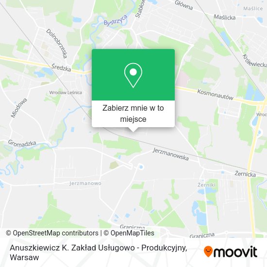 Mapa Anuszkiewicz K. Zakład Usługowo - Produkcyjny