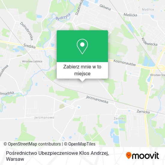 Mapa Pośrednictwo Ubezpieczeniowe Kłos Andrzej