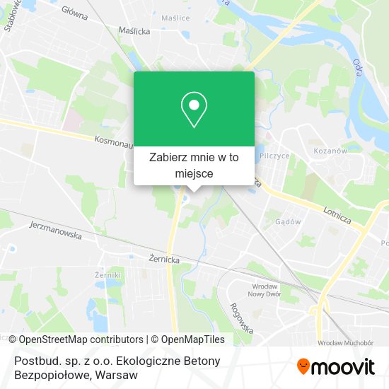 Mapa Postbud. sp. z o.o. Ekologiczne Betony Bezpopiołowe