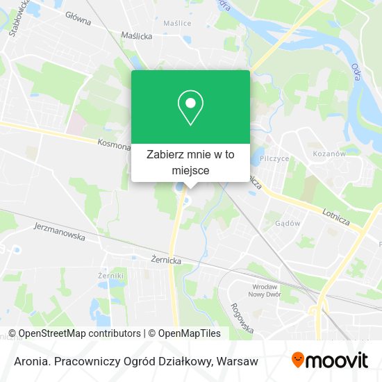 Mapa Aronia. Pracowniczy Ogród Działkowy