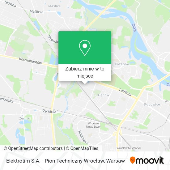 Mapa Elektrotim S.A. - Pion Techniczny Wrocław