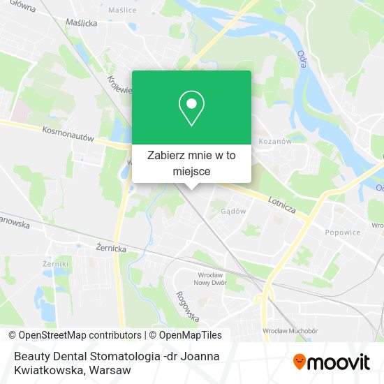 Mapa Beauty Dental Stomatologia -dr Joanna Kwiatkowska