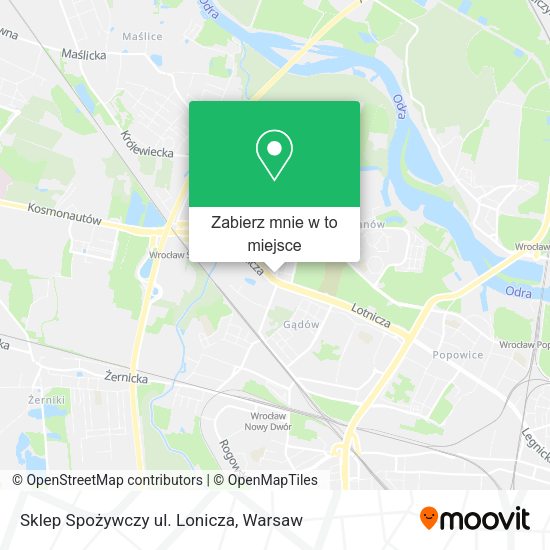 Mapa Sklep Spożywczy ul. Lonicza