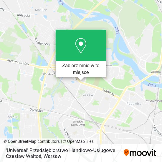 Mapa 'Universal' Przedsiębiorstwo Handlowo-Usługowe Czesław Waltoś