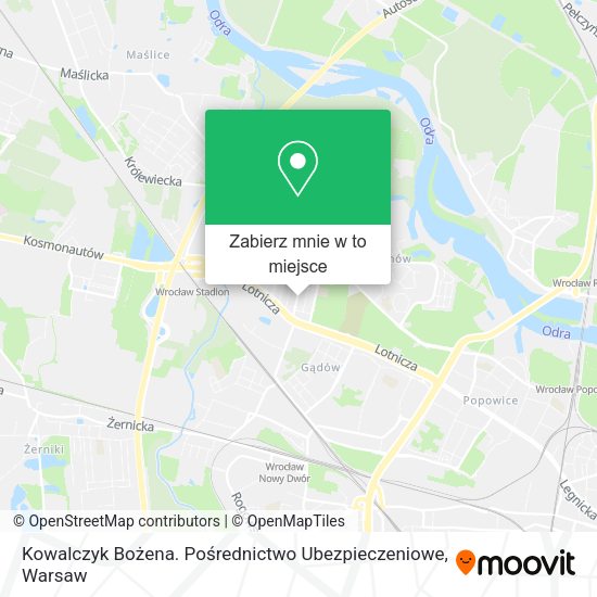 Mapa Kowalczyk Bożena. Pośrednictwo Ubezpieczeniowe