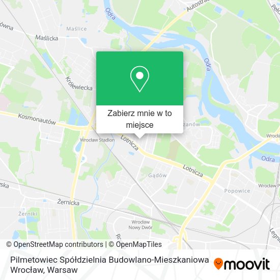 Mapa Pilmetowiec Spółdzielnia Budowlano-Mieszkaniowa Wrocław