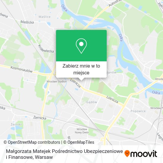 Mapa Małgorzata Matejek Pośrednictwo Ubezpieczeniowe i Finansowe