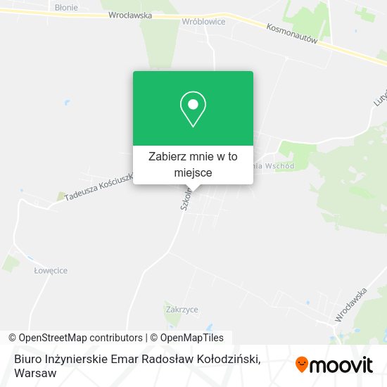 Mapa Biuro Inżynierskie Emar Radosław Kołodziński