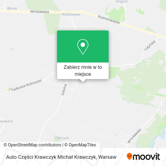 Mapa Auto Części Krawczyk Michał Krawczyk