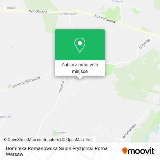 Mapa Dominika Romanowska Salon Fryzjerski Roma