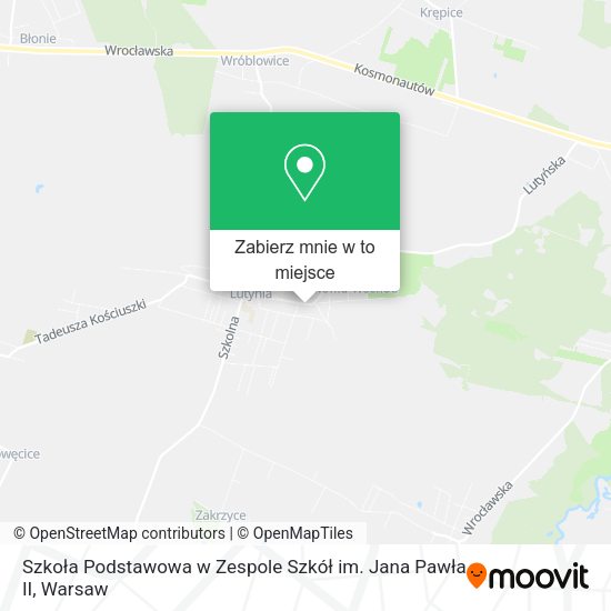 Mapa Szkoła Podstawowa w Zespole Szkół im. Jana Pawła II