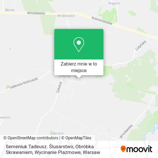 Mapa Semeniuk Tadeusz. Ślusarstwo, Obróbka Skrawaniem, Wycinanie Plazmowe