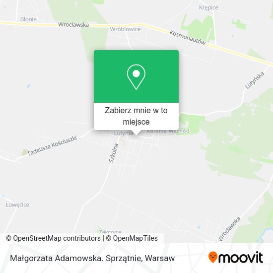 Mapa Małgorzata Adamowska. Sprzątnie