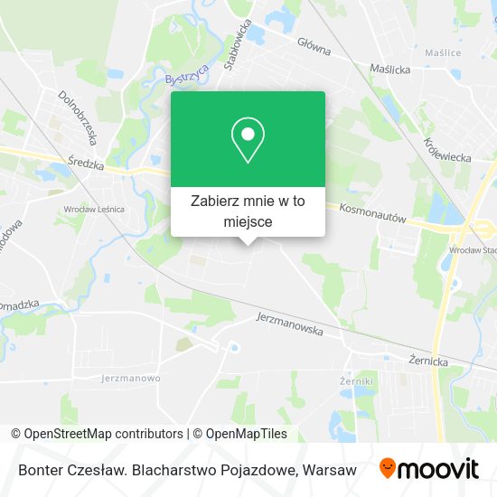 Mapa Bonter Czesław. Blacharstwo Pojazdowe