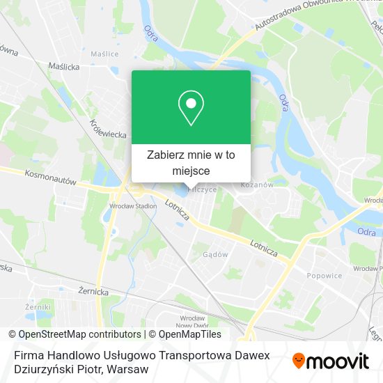 Mapa Firma Handlowo Usługowo Transportowa Dawex Dziurzyński Piotr