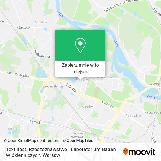 Mapa Textiltest. Rzeczoznawstwo i Laboratorium Badań Włókienniczych