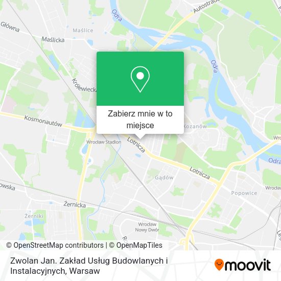 Mapa Zwolan Jan. Zakład Usług Budowlanych i Instalacyjnych