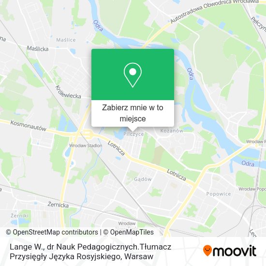 Mapa Lange W., dr Nauk Pedagogicznych.Tłumacz Przysięgły Języka Rosyjskiego