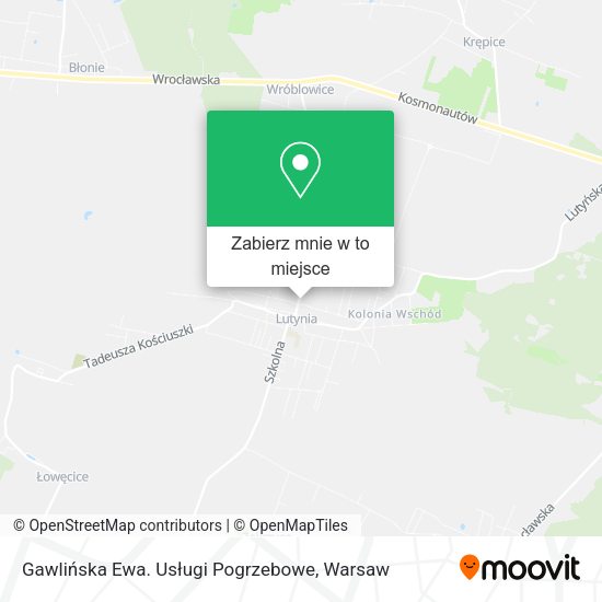 Mapa Gawlińska Ewa. Usługi Pogrzebowe