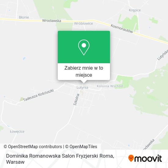 Mapa Dominika Romanowska Salon Fryzjerski Roma