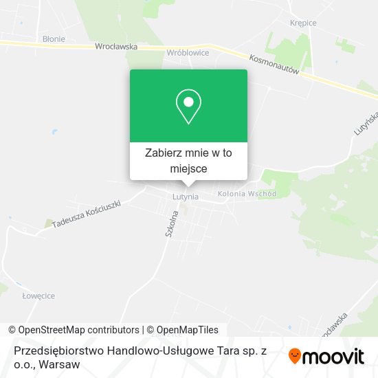 Mapa Przedsiębiorstwo Handlowo-Usługowe Tara sp. z o.o.