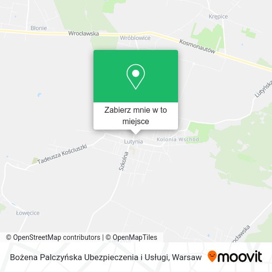 Mapa Bożena Palczyńska Ubezpieczenia i Usługi