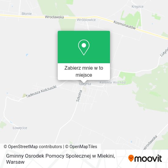 Mapa Gminny Osrodek Pomocy Spolecznej w Miekini