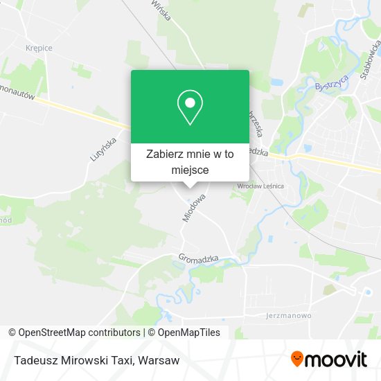 Mapa Tadeusz Mirowski Taxi