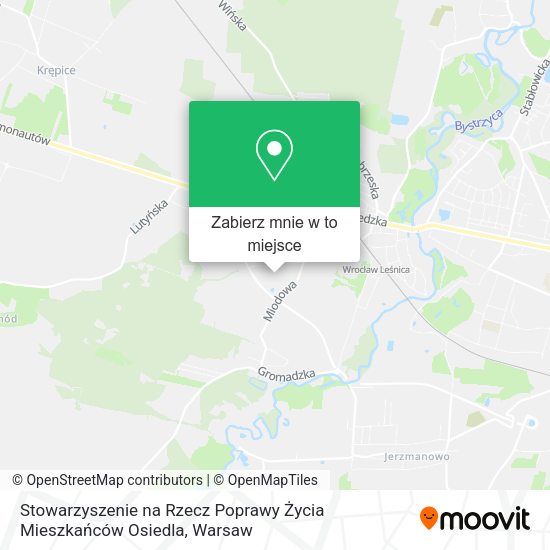 Mapa Stowarzyszenie na Rzecz Poprawy Życia Mieszkańców Osiedla