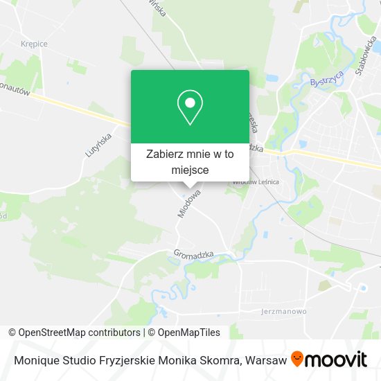 Mapa Monique Studio Fryzjerskie Monika Skomra